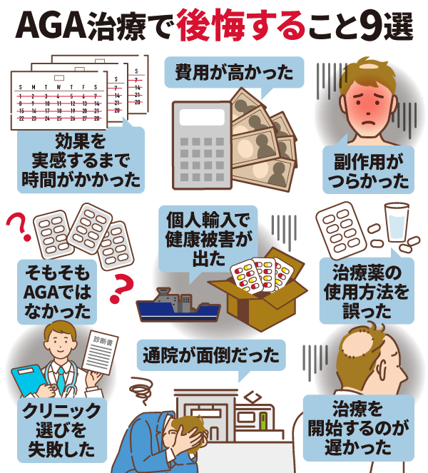AGA治療で後悔すること9選