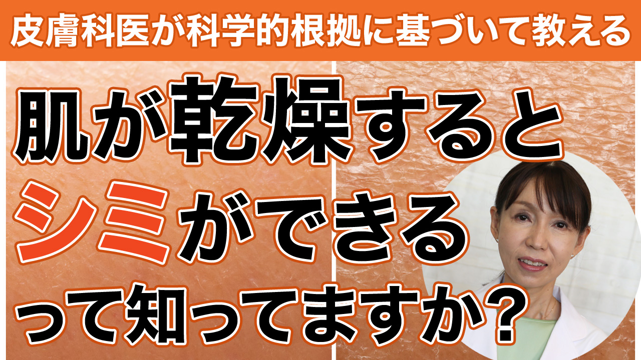 肌が乾燥するとシミができる