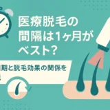 医療脱毛の間隔は1ヶ月がベスト？毛周期と脱毛効果の関係を解説
