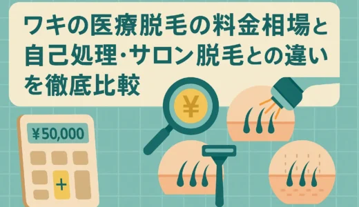 ワキの医療脱毛の料金相場と自己処理・サロン脱毛との違いを徹底比較